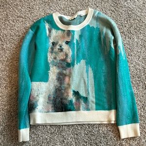 Anthropologie llama sweater